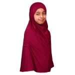 XL Size Muslim Girls Maroon Hijab Scarf