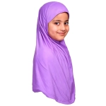 Small Size Muslim Girls Lilac Hijab Scarf