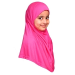 Bright Pink Small Size Girls Hijab Scarf