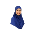 Medium Size Royal Blue Girls Hijab Scarf