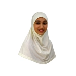 Silver Girls Hijab - Medium Size