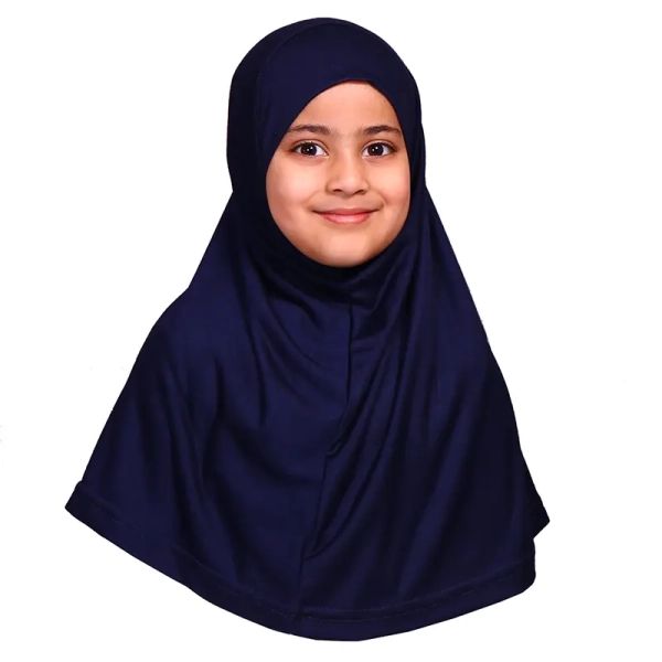 Navy Blue Girls Hijab Small Size