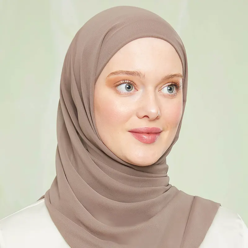 Instant Hijab Light Brown 1