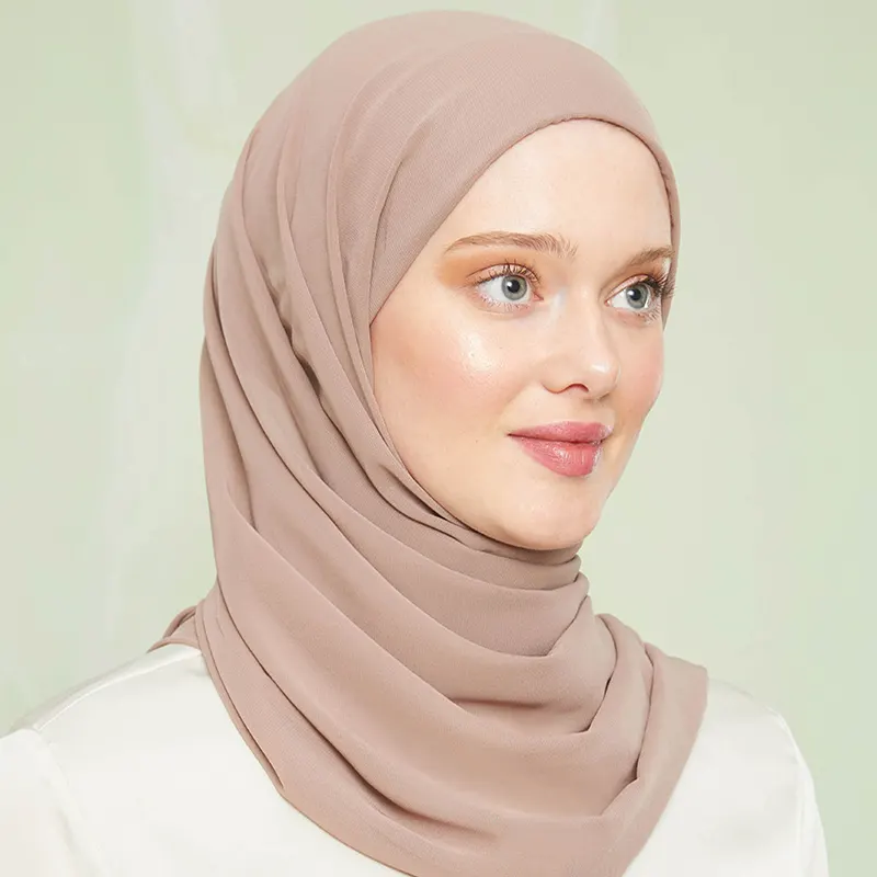 Instant Hijab Light Brown 2