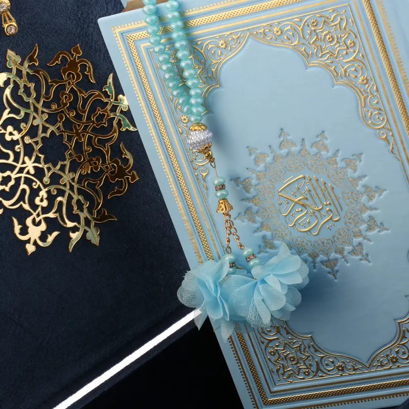 Large Opulent Quran Gift Set Blue 3