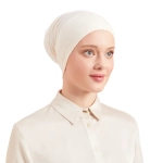 Ivory Cream Loose Tube Undercap for Hijab