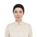 Black Tieback Hijab Undercap for Women