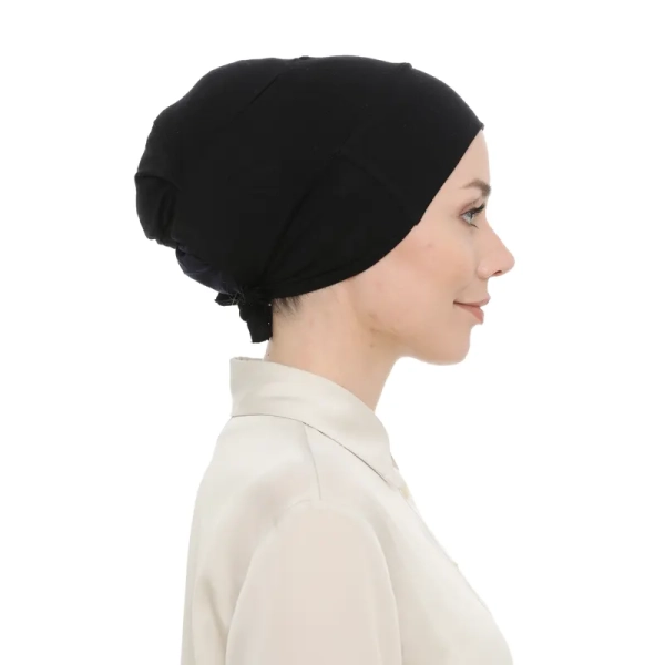 Women’s Tieback Hijab Black Undercap