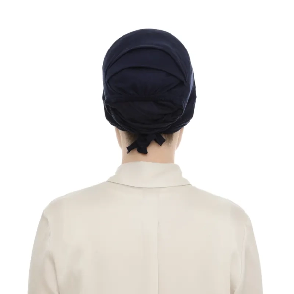 Dark Blue Women’s Tieback Hijab Undercap