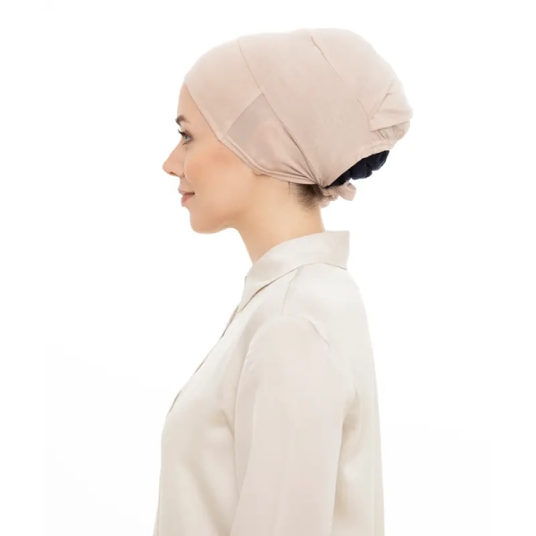 Egg White Tieback Hijab Undercap