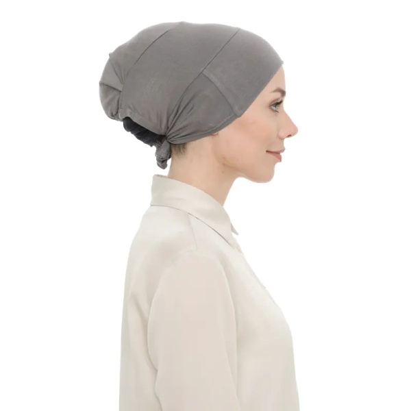 Grey Tieback Hijab Undercap for Women