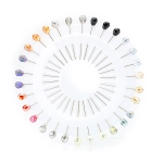 Multi Light Coloured Crystal Wheel Hijab Pins