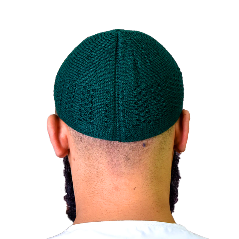 01-MenÔÇÖs Thick Supreme Prayer Hat ÔÇô Green