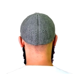 Stone Thick Wool Prayer Cap for Muslim Men