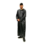 Omani Men's Triple Black Thobe