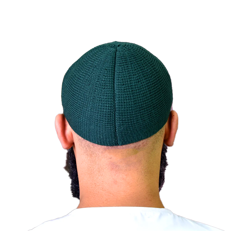 01 Men’s Blend Textured Prayer Hat Bottle Green