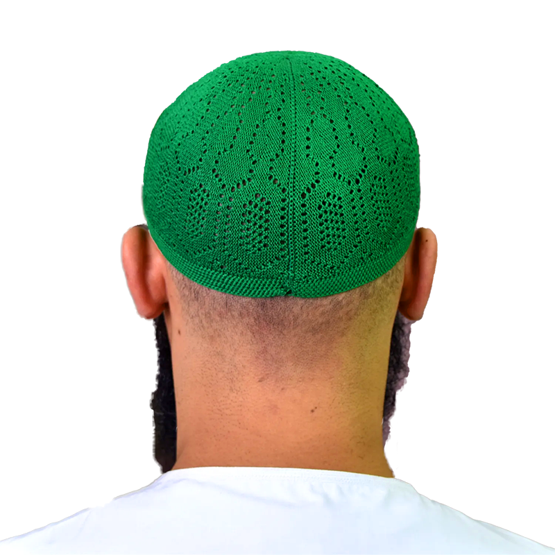 01-Men’s Cotton Prayer Hat – Emerald