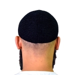 Black Wool Prayer Cap for Muslim Men