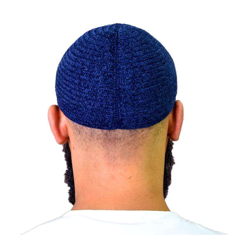 01-Men’s Elegant Wool Prayer Hat – Navy