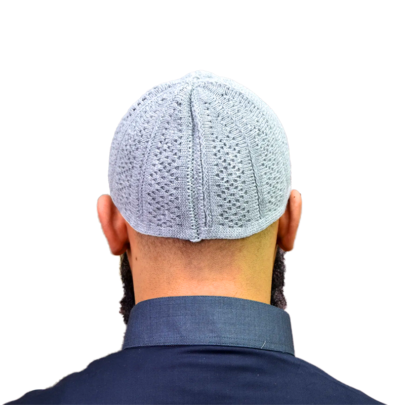 01-Men’s Finest Lined Prayer Hat – Light Grey