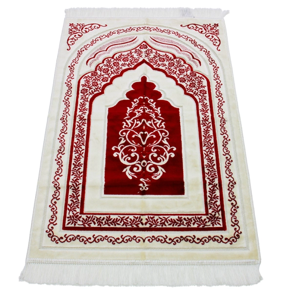 Buy Red And Cream prayer mat