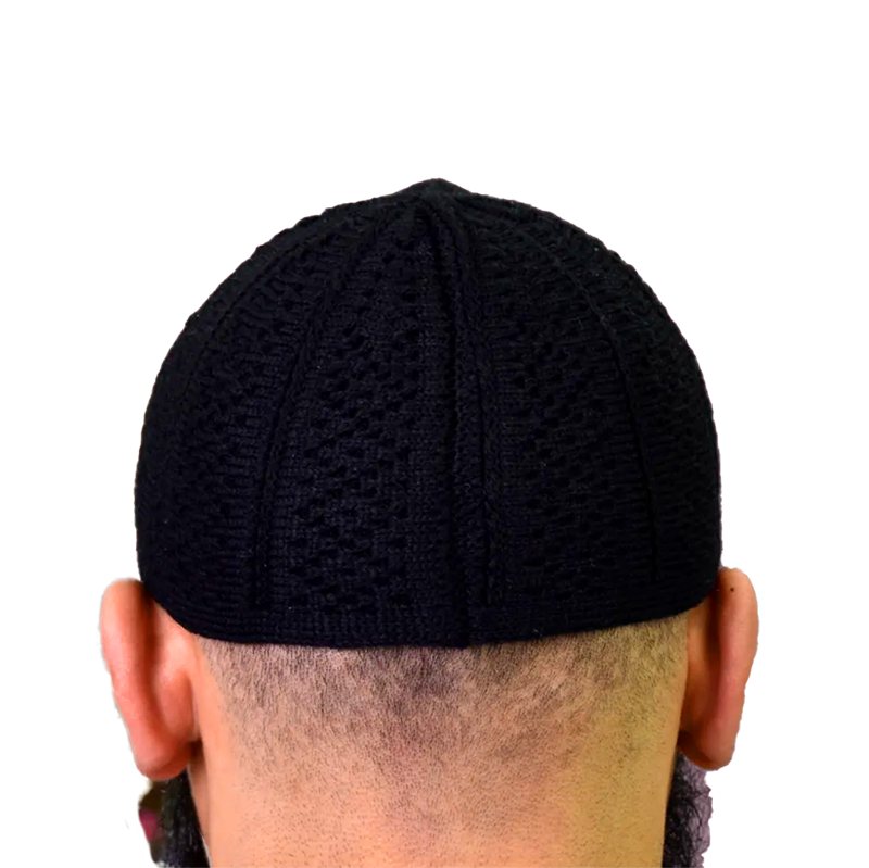 02-MenÔÇÖs Thick Supreme Prayer Hat ÔÇô 2 Black
