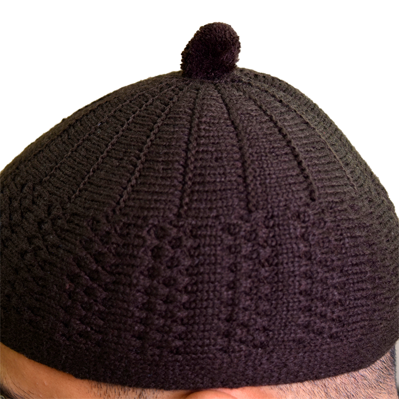 02-MenÔÇÖs Thick Wool Hat With Bobble ÔÇô 2 Oak Brown