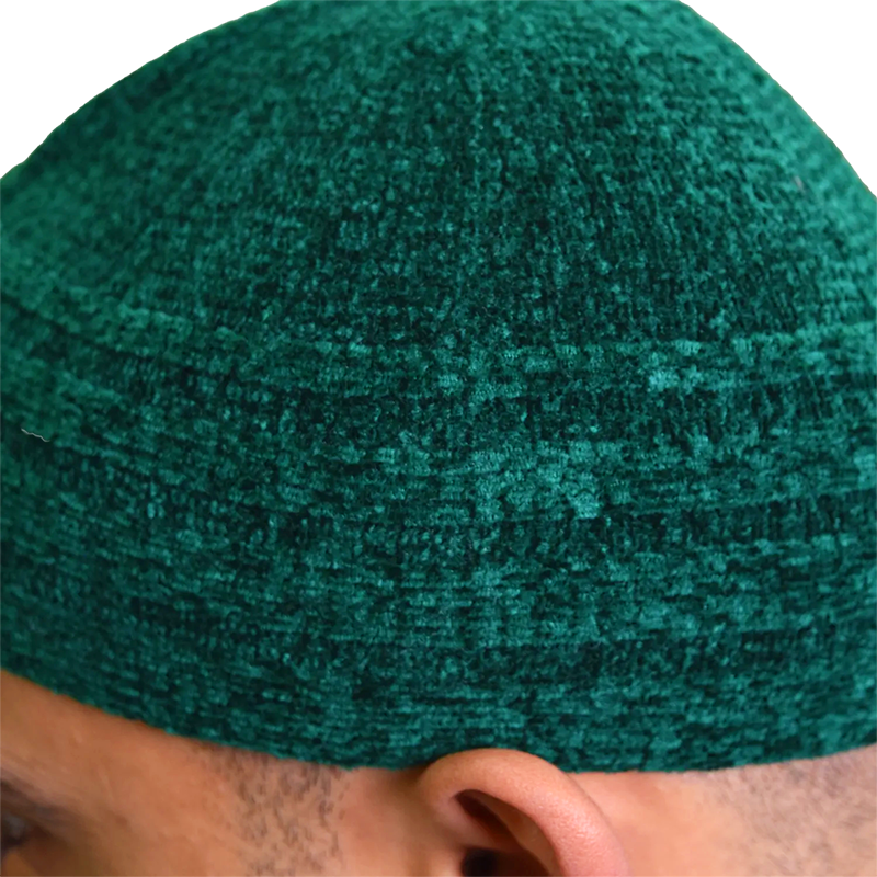 02-MenÔÇÖs Velvet Prayer Hat ÔÇô 2 Emerald
