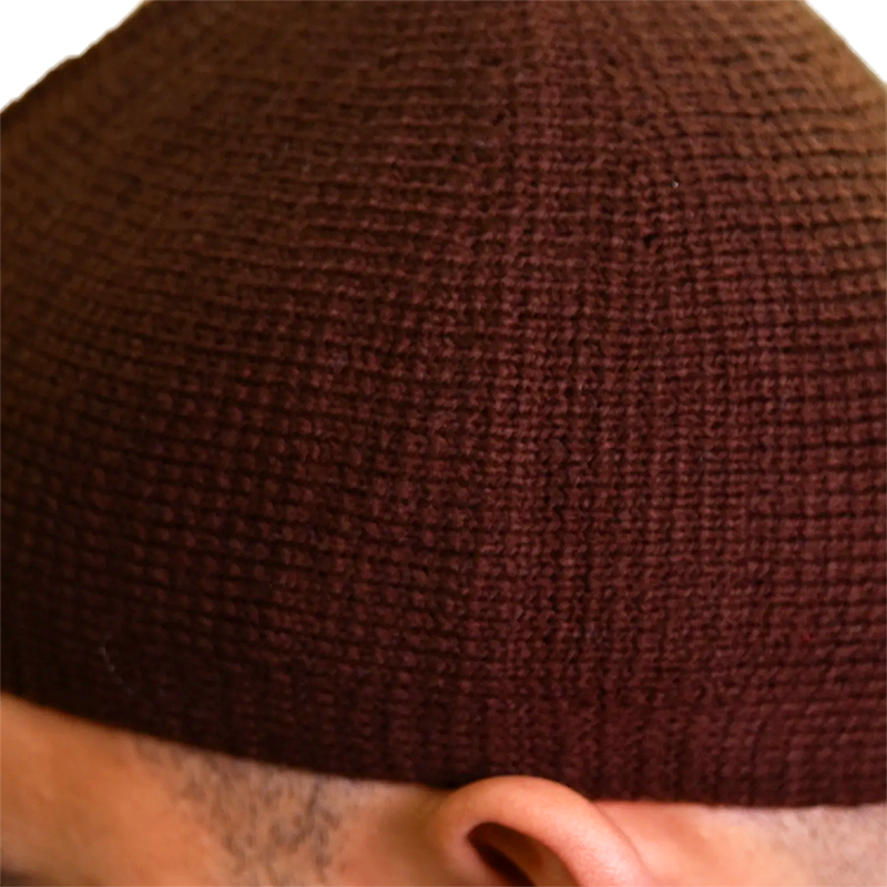02 Men’s Blend Textured Prayer Hat Brown