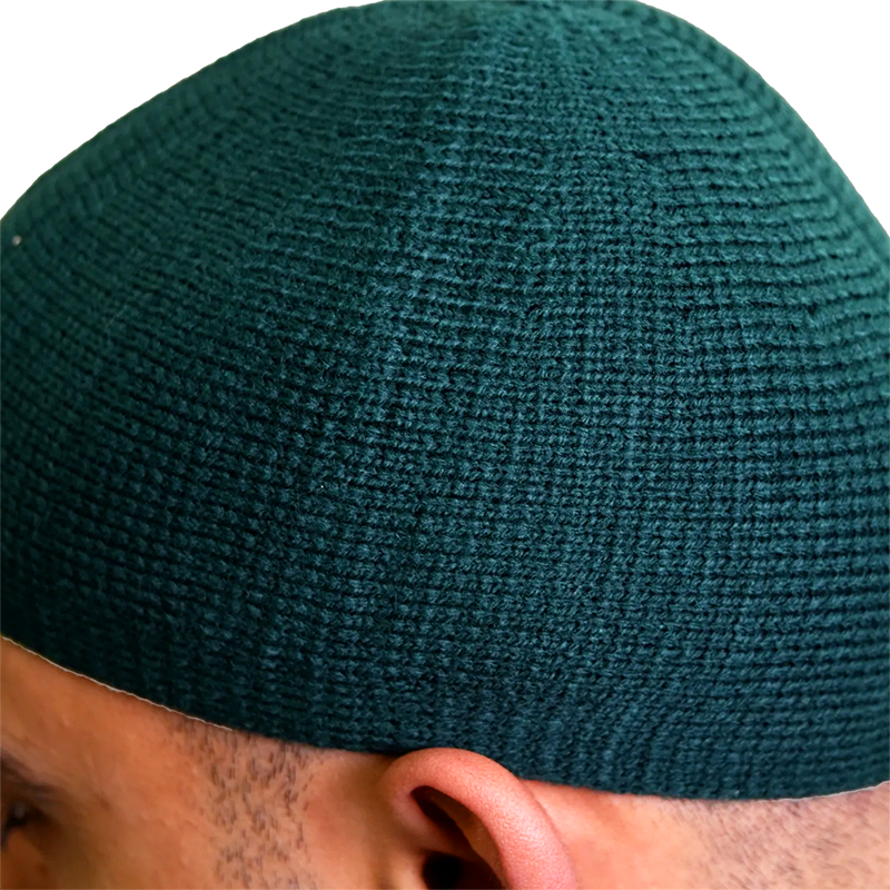 02 Men’s Blend Textured Prayer Hat – Bottle Green