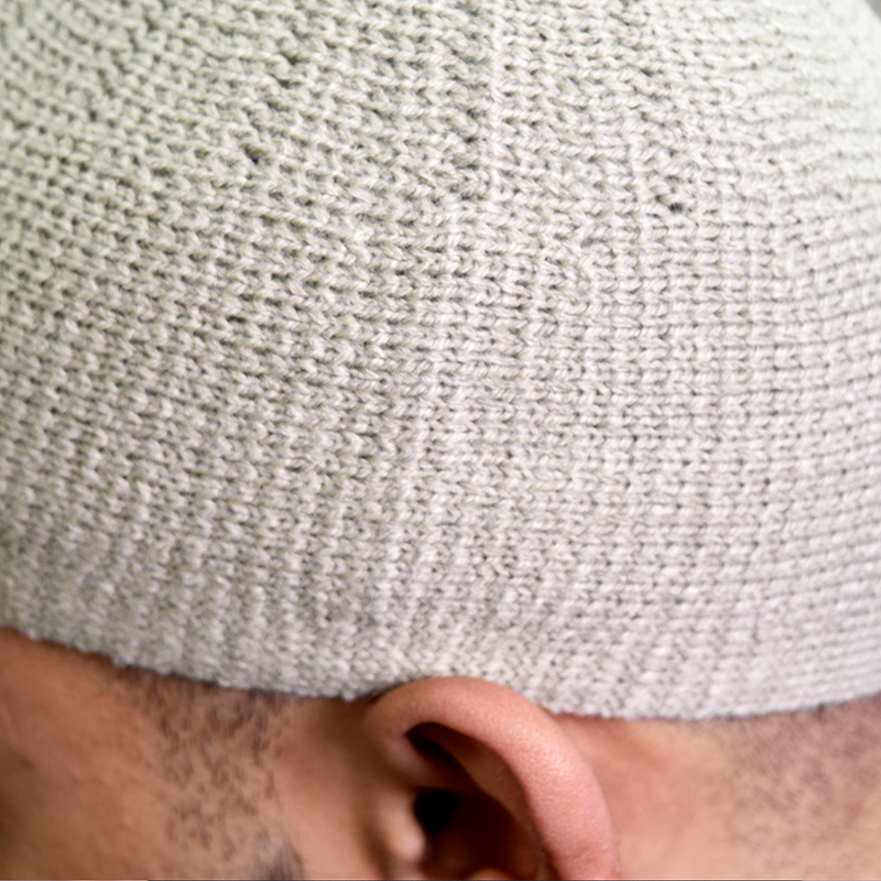 02- Men’s Blend Textured Prayer Hat – Off White
