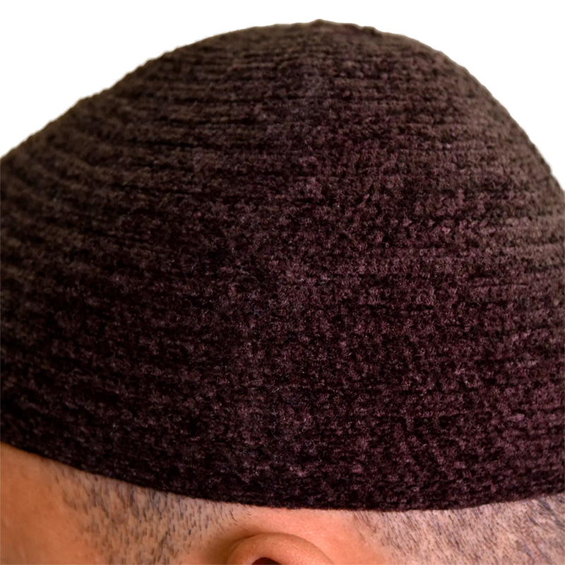02-Men’s Elegant Wool Prayer Hat – Brown