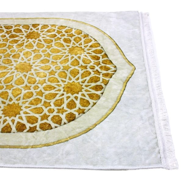 Gusto Seccade white gold prayer mat