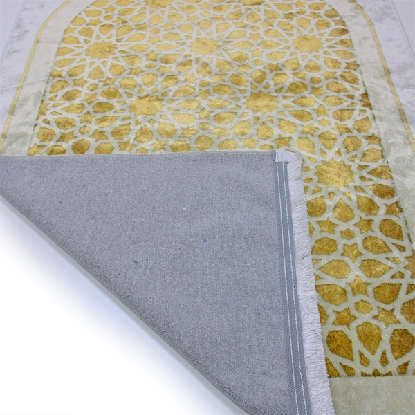 White & Gold Prayer Mat online