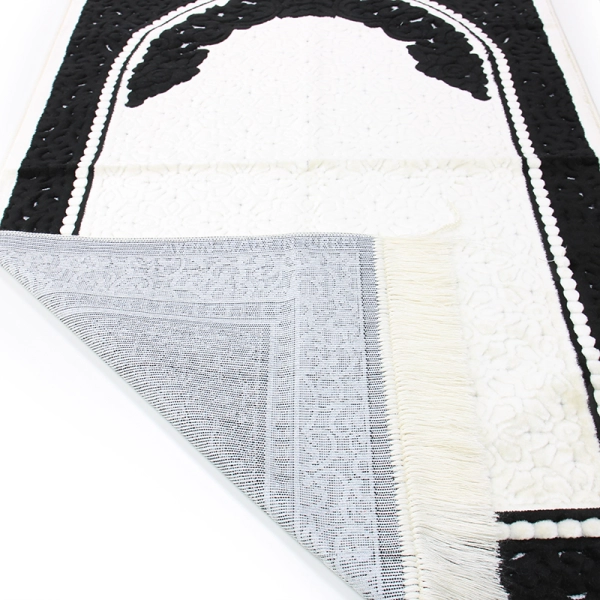 Sina Secc black and white Muslim prayer mat