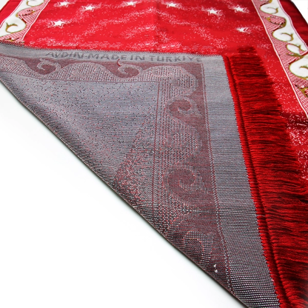 Sp.Sec.Ultra duble red, cream and gold prayer mat