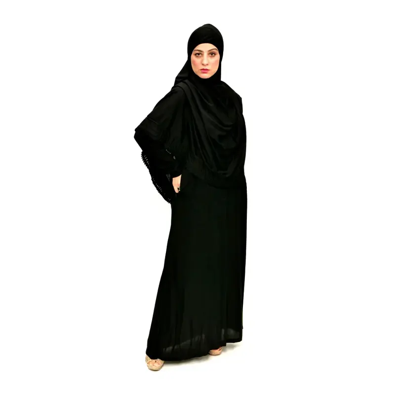 cotton black abaya