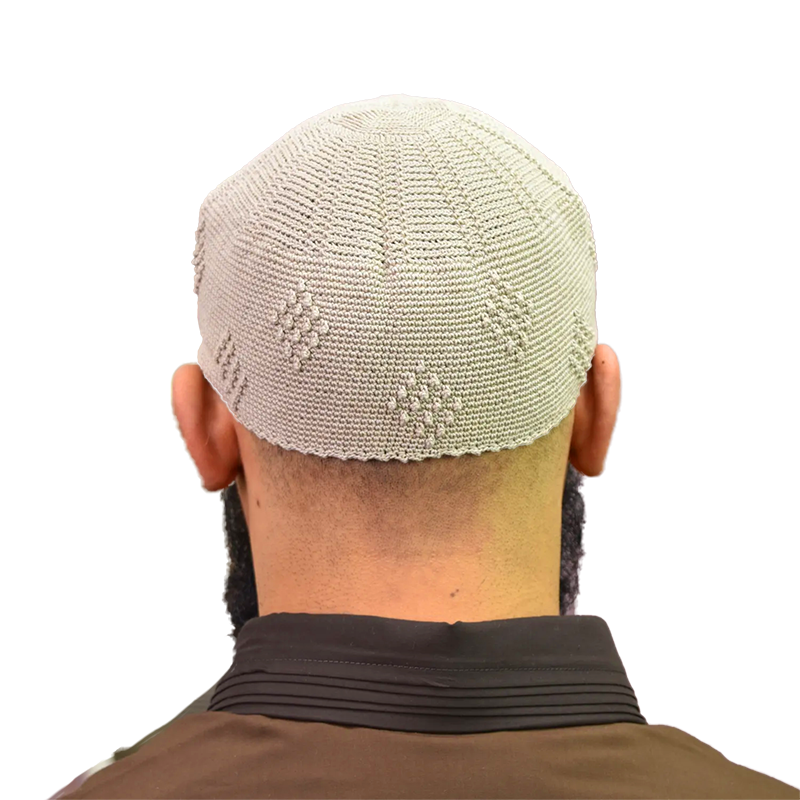 Copy of 01-Men’s Detailed Knit Prayer Hat – Cream