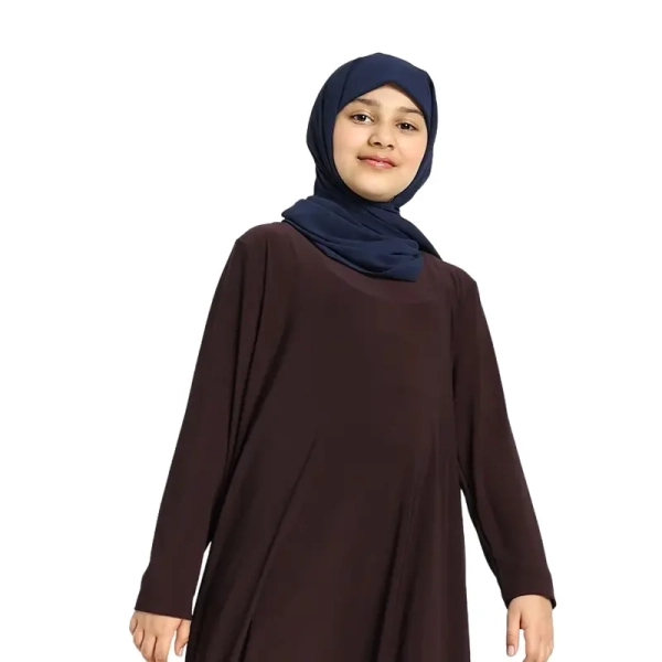 brown jersey fabric abaya for Muslim girls