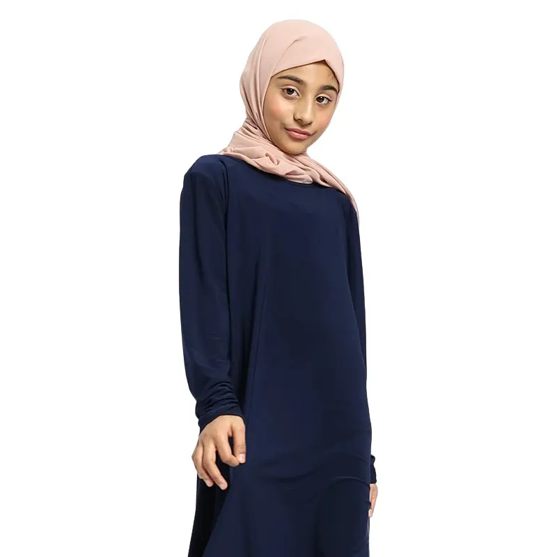 navy jersey fabric abaya for Muslim girls