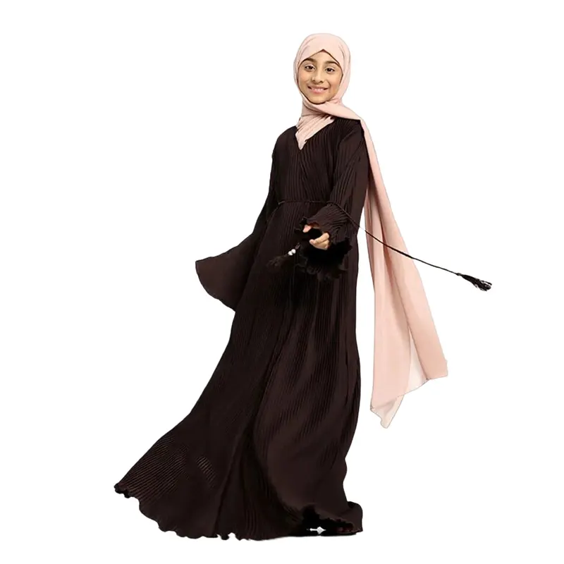 Choco Muslim Girl Plicate Abaya