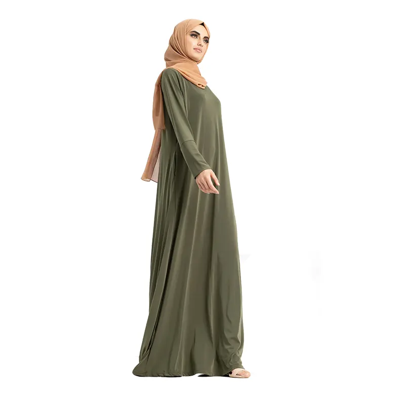 Green Jersey Abaya Picture 1