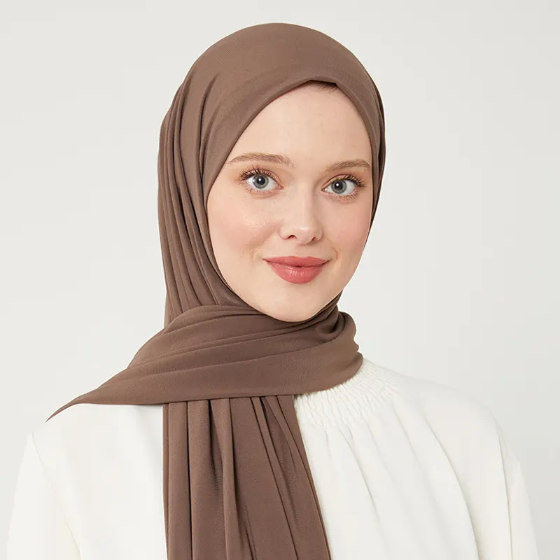 Jersey Hijab brown 1