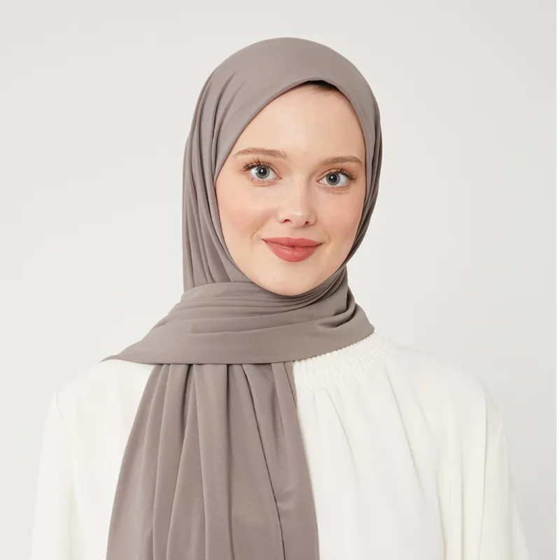 Jersey Hijab fossil grey 1