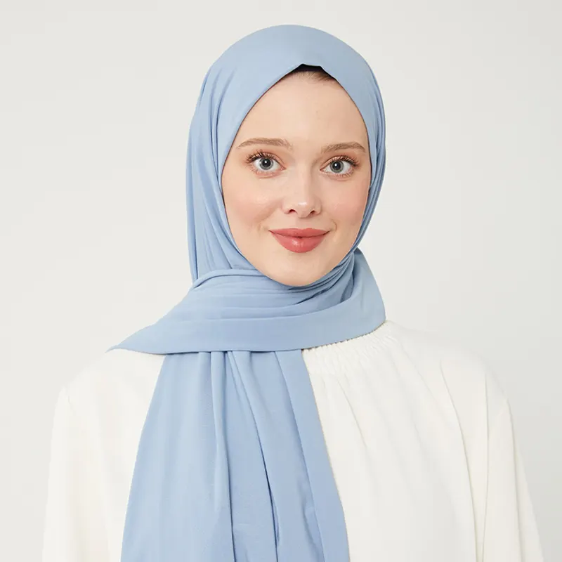 Jersey Hijab light blue 1