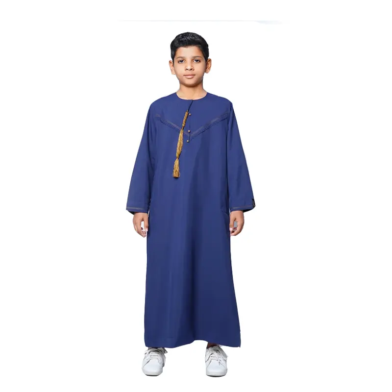Kids Omani Ink Blue Tasseled Thobes – 923 – 01-1