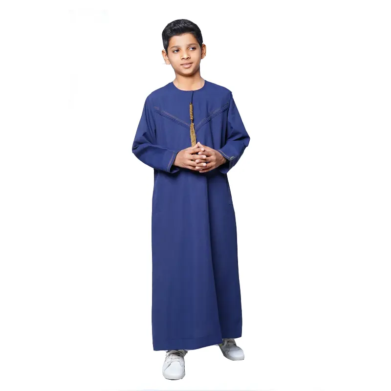 Kids Omani Ink Blue Tasseled Thobes – 923 – 01 -2