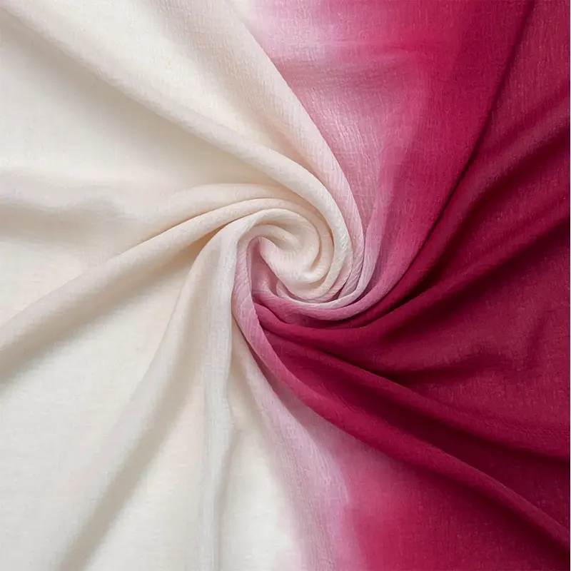 Ombre Silk Chiffon – Berries _ Cream