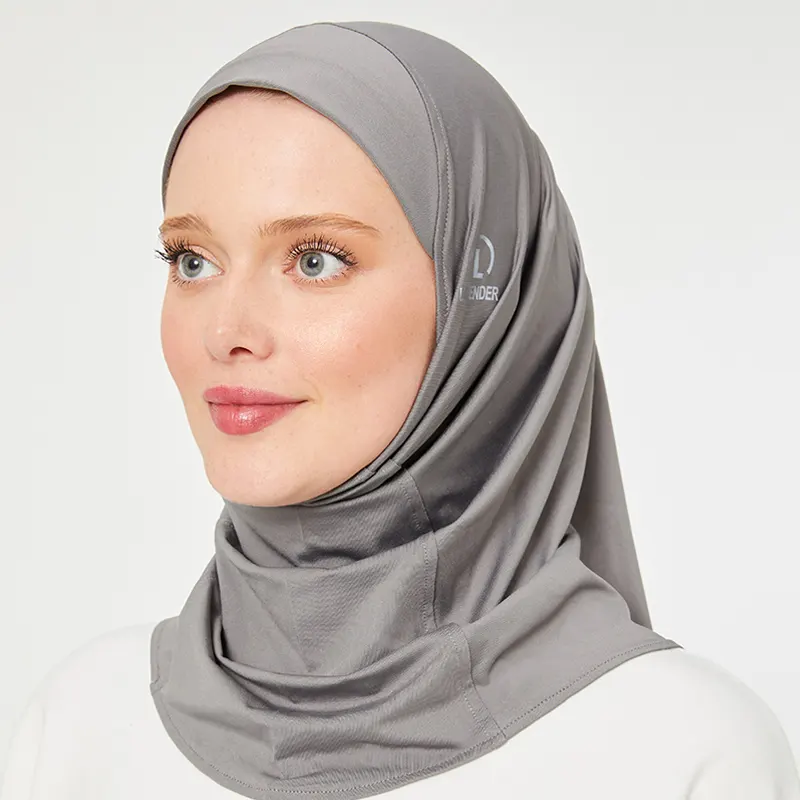 Sports Hijab Stone Grey 1