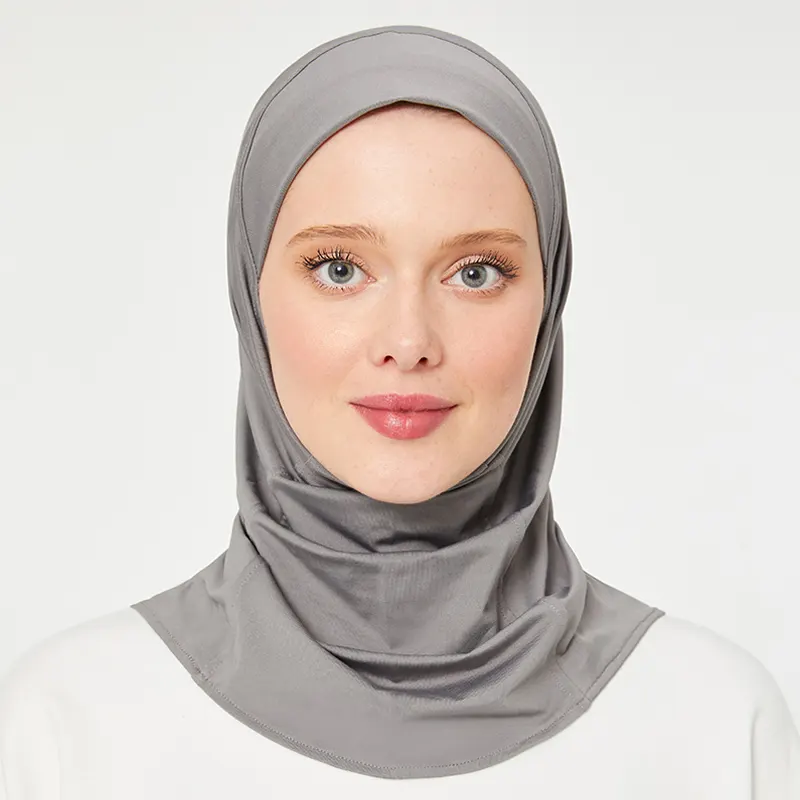 Sports Hijab Stone Grey 2